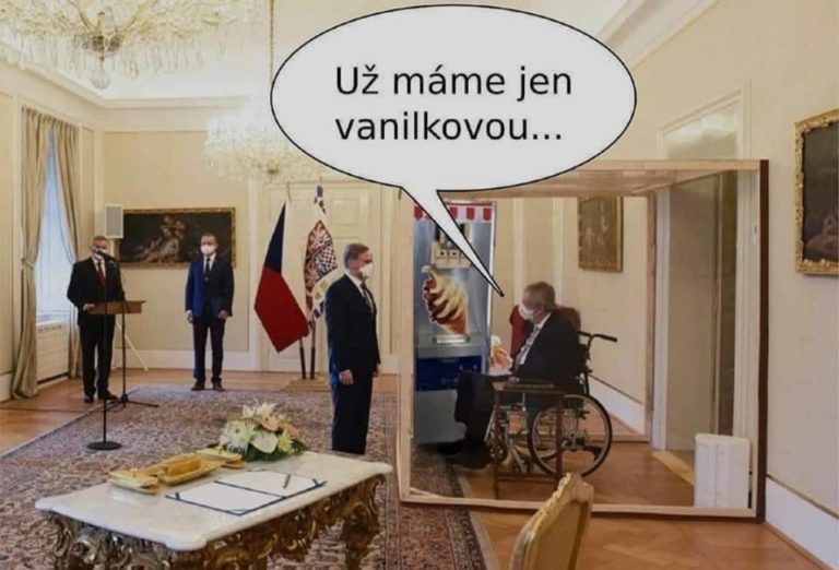 Zeman v akváriu. Jmenování Fialy baví internet